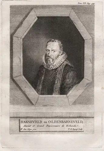 Barneveld ou Oldenbarneveld - Johan de Oldenbarnevelt (1547-1619) Den Haag Holland Portrait