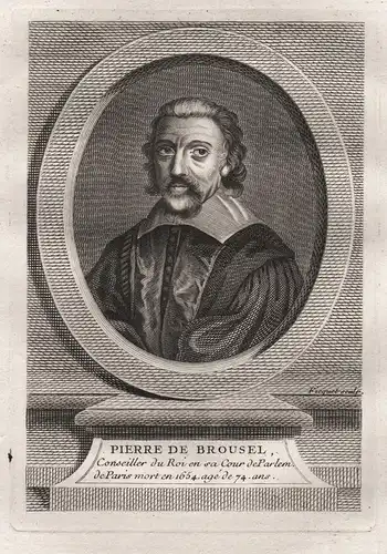 Pierre de Brousel - Pierre Broussel (1575-1654) Parlament Paris Louis XIII XIV Portrait engraving