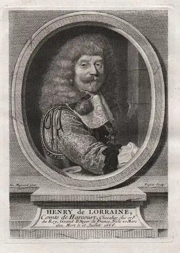 Henry de Lorraine - Henri de Lorraine Harcourt (1601-1666)  d'Armagnac, de Brionne et vicomte de Marsan, Kupfe
