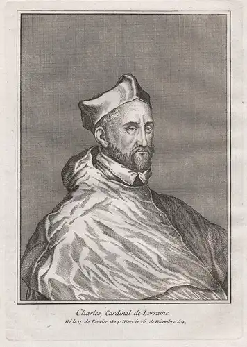 Charles, cardinal de Lorraine. - Charles de Lorraine-Guise (1524-1574) Joinville Avignon Reims Chevreuse Metz