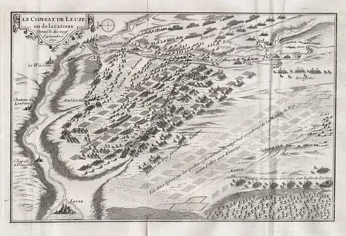 Le Combat de Leuze ou de la Catoire - Leuze-en-Hainaut Region Wallonne gravure bataille 1691