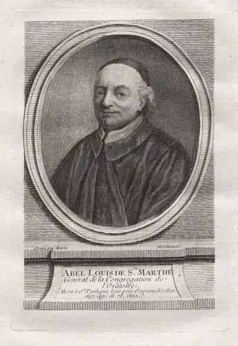 Abel Louis de S. Marthe - Abel Louis de Sainte Marthe (1621-1697) theologian religieux gravure Portrait