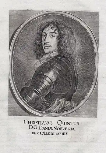 Christianus Quintus D. G. Daniae Norvegiae Rex Haereditarius - Christian V. of Denmark (1646-1699) King König