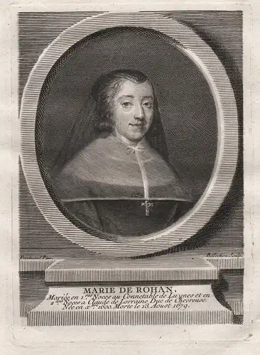 Marie de Rohan - Marie de Rohan (1600-1679) duchesse de Chevreuse Montbazon gravure Kupferstich Portrait engra