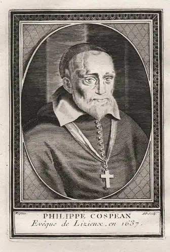 Philippe Cospean - Phillippe Cospean (1571-1646) Mons Cospeau priest Lisieux eveque Portrait