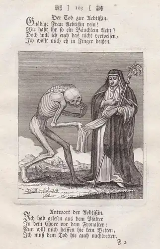 Der Tod zur Aebtissin - Äbtissin Aebtissin abbess Totentanz dance of death