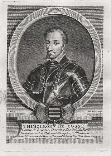 Thimoleon de Cosse - Timoleon Timo de Cosse (1543-1569) Comte Graf von Brissac Chevalier Ritter Portrait