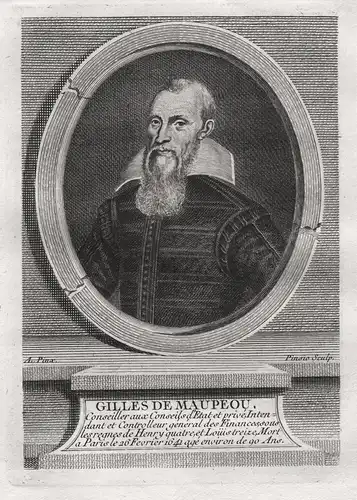 Gilles de Maupeou - Gilles de Maupeou (1553-1641) Ableiges notaire Portrait