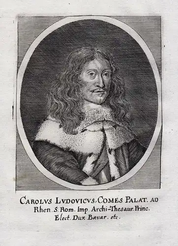 Carolus Ludovicus - Karl I Ludwig Pfalz (1617-1680) Pfalzgraf Rhein Kurfürst Heidelberg Portrait