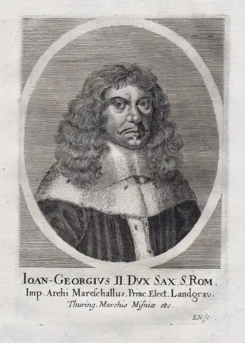 Ioan-Georgius II - Johann Georg II Sachsen (1613-1680) Kurfürst Erzmarschall Wettin Portrait