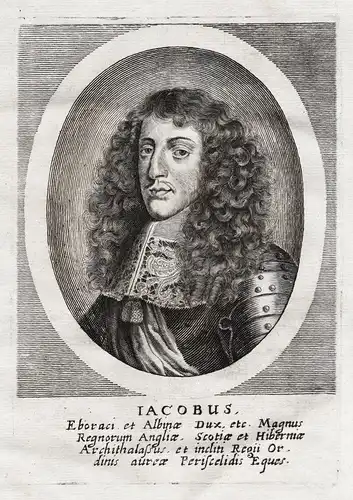 Jacobus Eboraci et Albinae Dux... James II England (1633-1701) King Roi König Scotland Ireland Portrait