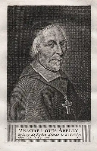 Messire Louis Abelly - Louis Abelly (1602-1691) bishop Rodez eveque Portrait