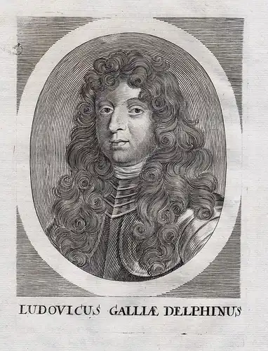 Ludovicus Galliae Delphinus - Louis de Bourbon, dauphin de Viennois (1661-1711) Dauphin gravure Portrait