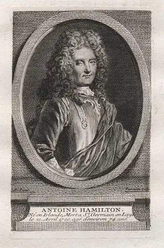 Antoine Hamilton - Antoine Hamilton (1645-1720) author soldier Ireland Scotland France Portrait
