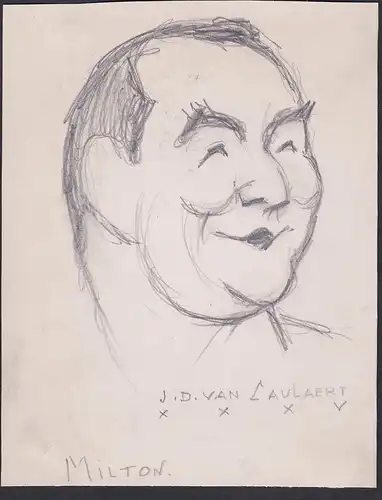 Milton. - Georges Milton (1886-1970) chanteur acteur singer actor Film cinema caricature Karikatur Portrait