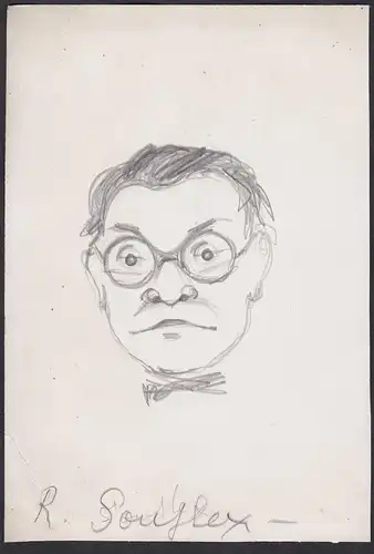R. Souplex - Raymond Souplex (1901-1972) scenariste directeur Film cinema actor acteur Portrait