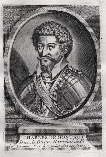 Charles de Gontaut Duc de Biron - Charles de Gontaut duc de Biron (1562-1602) militaire marchal Militär soldie