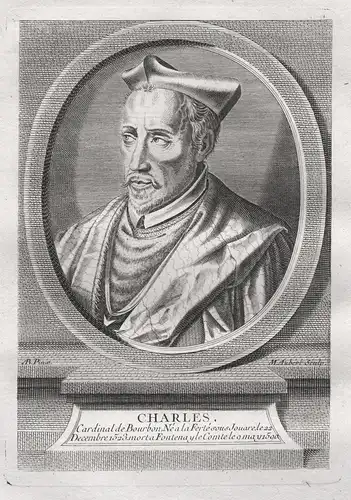 Charles, Cardinal de Bourbon - Charles I de Bourbon de Vendome (1523-1590) Cardinal de Rouen Kardinal Erzbisch