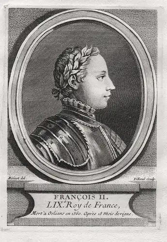Francois II. - Francois II Roi de France (1544-1560) king König Roi France Frankreich Portrait