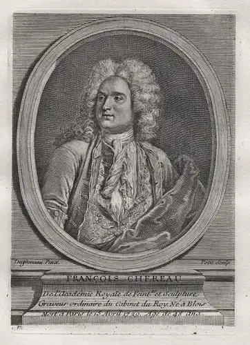 Francois Chereau - Francois Chereau (1680-1729) graveur engraver Kupferstecher Blois Portrait gravure