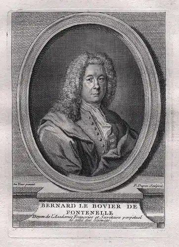 Bernard le Bovier de Fontenelle - Bernard le Bovier de Fontenelle (1657-1757) author Schriftsteller Rouen ecri