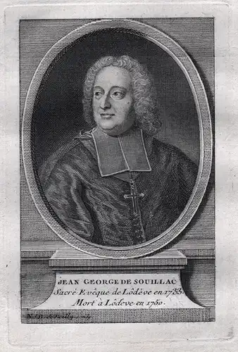 Jean George de Souillac - Jean-Georged de Souillac (1685-1750) eveque de Lodeve Azerat Portrait