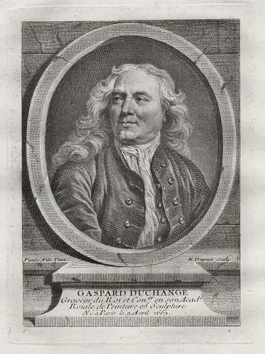 Gaspard Duchange - Gaspard Duchange (16662-1757) engraver graveur Kupferstecher Portrait