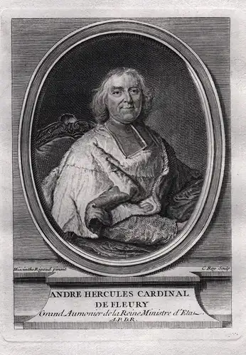 Andre Hercules Cardinal de Fleury - Andre Hercule de Fleury (1653-1743)  Bishop of Fréjus, Archbishop of Aix,