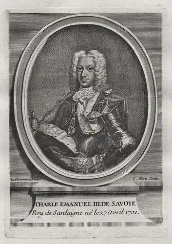 Charle Emanuel III de Savoye - Carlo Emanuele III di Savoia (1701-1773) Saluzzo Piemonte Aosta Sardegna Morian