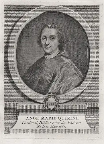 Ange Marie Quirini - Angelo Maria Quirini (1680-1755) cardinale Venezia Bescia arcivescovo Portrait