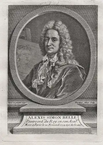 Alexis Simon Belle. - Alexis Simon Belle (1674-1734) Maler peintre painter Portrait gravure
