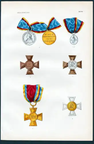 Mecklembourg. XLVIII. - Mecklenburg Verdienstmedaille Orden medal decoration Medaille