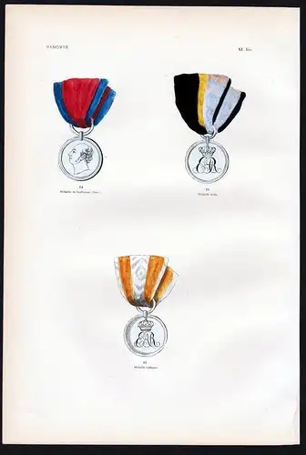 Hanovre XI bis. - Wilhelms-Medaille Hannover Orden medal decoration Medaille