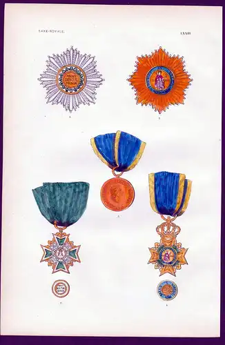 Saxe-Royale. LXXIII. - Sachsen Friedrich August Medaille Orden medal decoration Verdienst