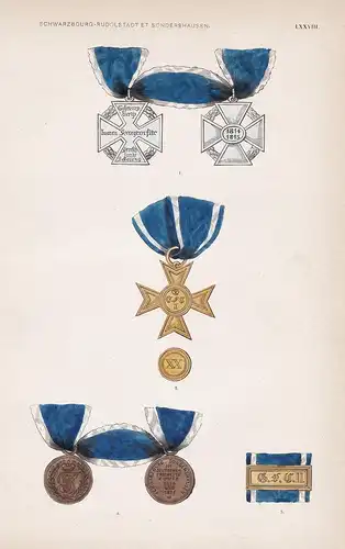 Schwarzbourg - Rudolstadt et Sondershausen. LXXVIII. - Schwarzburg Thüringen Germany Orden medal decoration Me