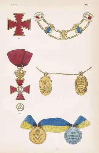 Suede LXXXI - Schweden Sweden Orden medal decoration Medaille