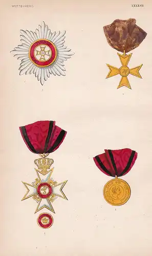 Wurtemberg. LXXXVII - Herzogtum Württemberg order Orden medal decoration Medaille