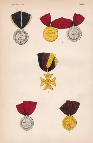 Wurtemberg. LXXXVIII - Herzogtum Württemberg order Orden medal decoration Medaille