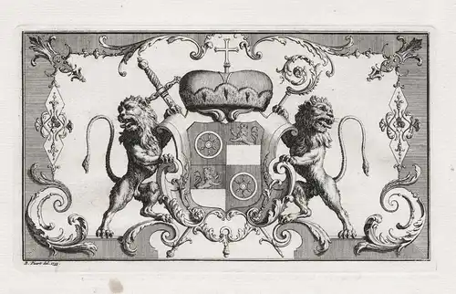 Wappen / coat of arms Heraldik heraldry Kupferstich engraving