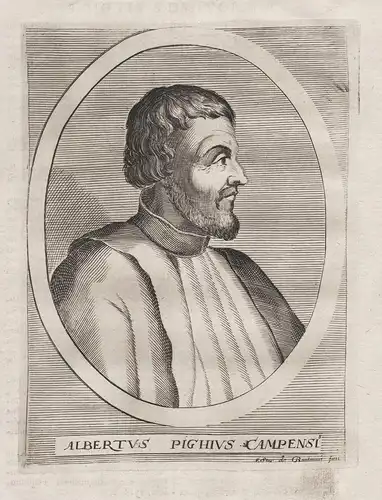 Albertus Pighius Campensi - Albert Pighius (1490 - 1542) astronomer mathematician Portrait