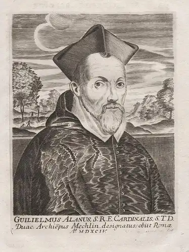 Guilielmus Alanus, S.R.E. Cardinalis - William Allen (1532 - 1594) Cardinal Bishop Portrait