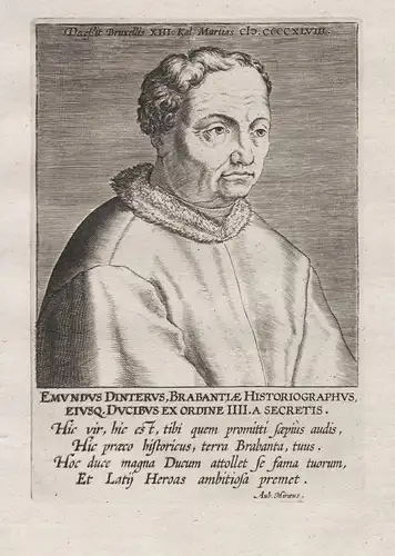 Edmundus Dinterus - Emond de Dynter (1370 - 1449) Brabant Portrait