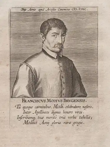 Franciscus Modius Brugensis - Franciscus Modius (1556 - 1597) Douay Jurist Portrait