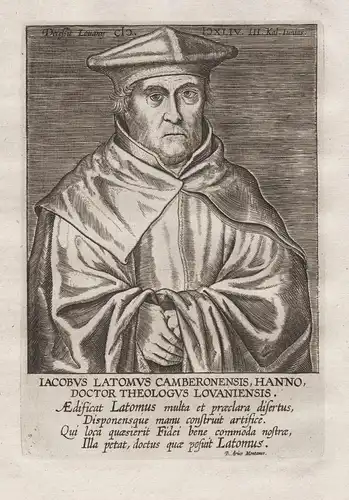 Iacobus Latomus Camberonensis (1474 - 1544) / Jacques Masson Jacobus Latomus Flemish theologian Leuven Cambron