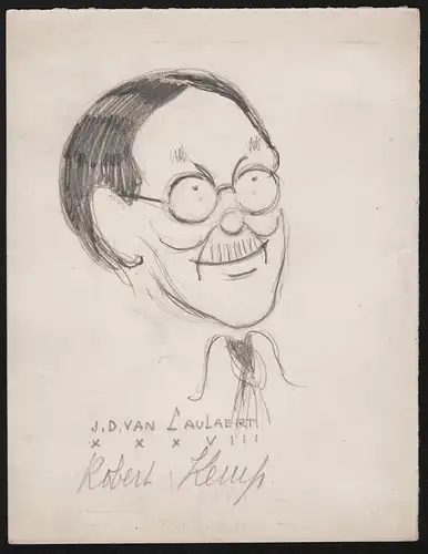 Robert Kemp - Robert Kemp (1879-1959) journaliste critique ecrivain critic caricature Karikatur Portrait