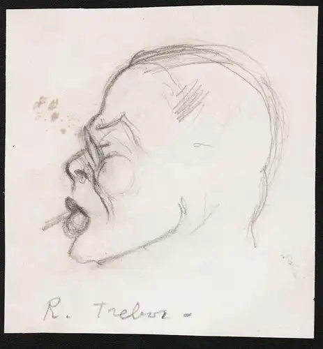 R. Trebor - Robert Trebor (1879-1942) Theatre de la Madelaine dramaturge directeur caricature Karikatur Portra