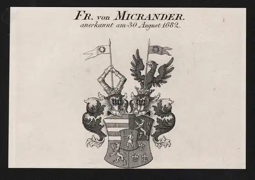 Fr. von Micrander - Wappen coat of arms