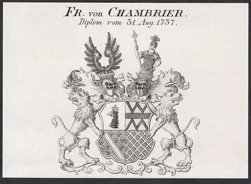 Fr. von Chambrier - Wappen coat of arms
