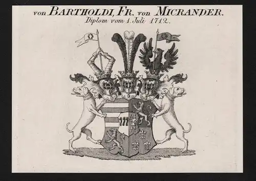 von Bartholdi,Fr. von Micrander - Wappen coat of arms