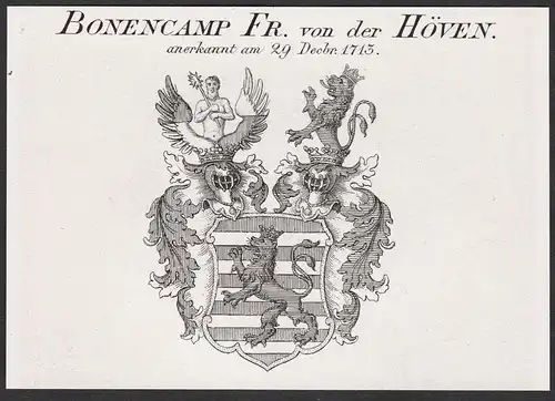 Bonencamp Fr. von der Höven - Wappen coat of arms